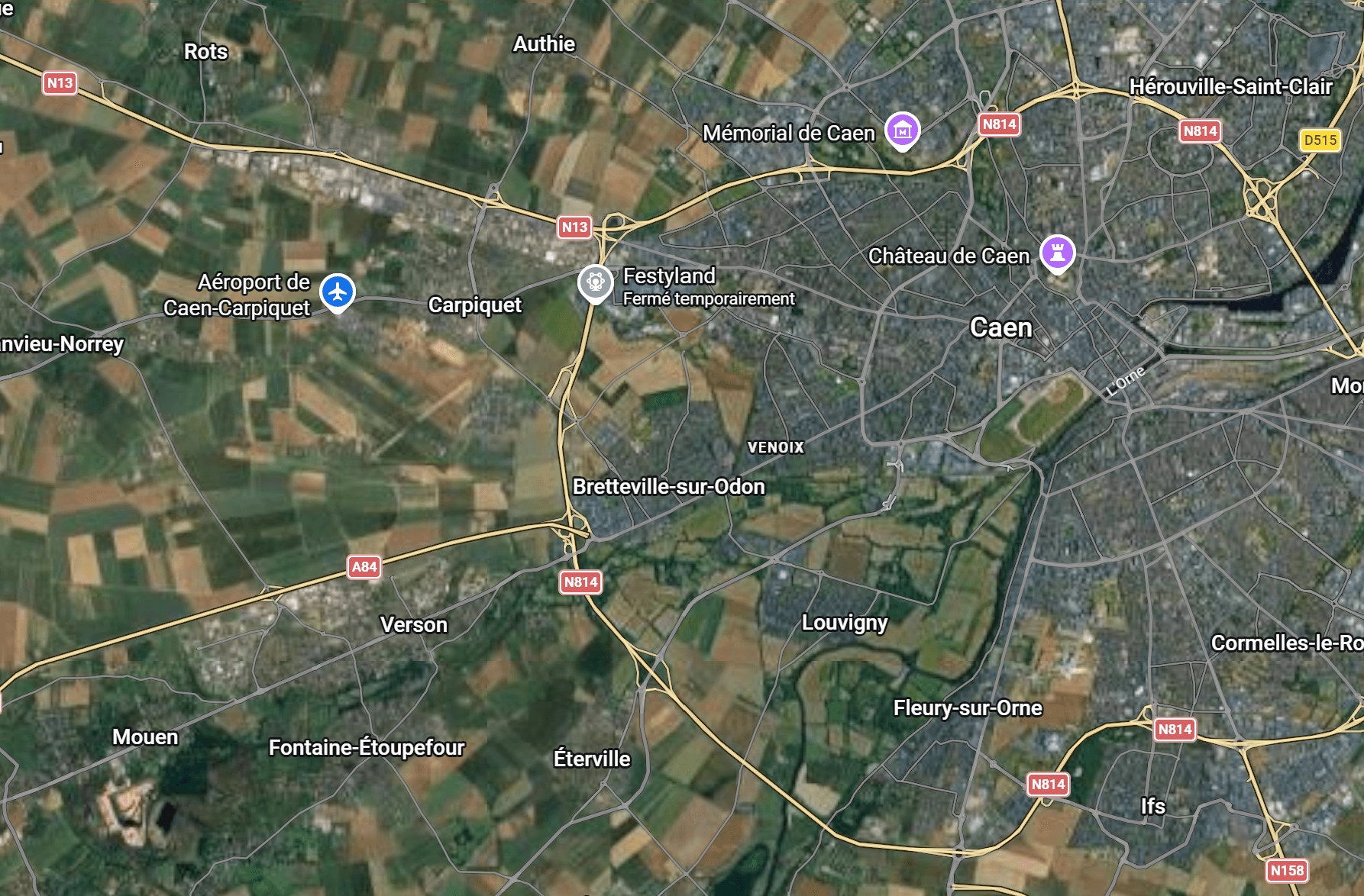 Carte Caen